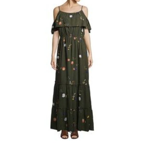 a.n.a Dresses & Skirts - NWT a.n.a. Hanna Floral maxi cold shoulder dress XL